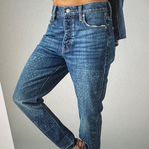 Lucky Brand Denim Paisley high Rise Drew Mom size 12 - Picture 3 of 7